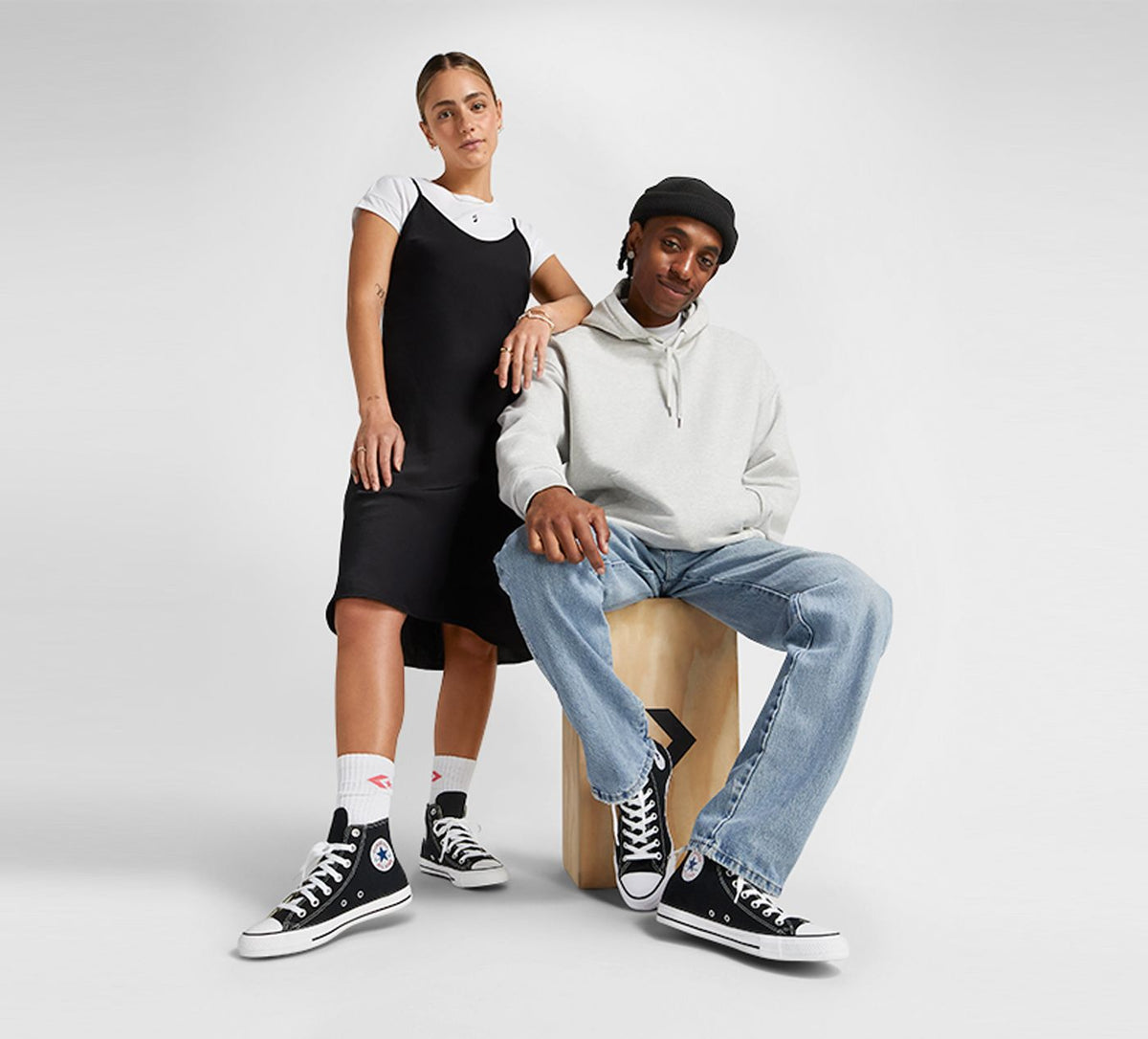 CONVERSE CHUCKTAYLORALLSTARMONTANTE en NOIR vue 1c
