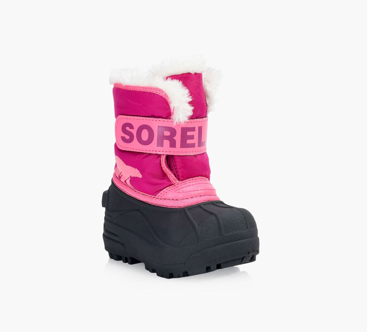 SOREL SNOWCOMMANDERBOTTESENFANTS en FUCHSIA vue 2