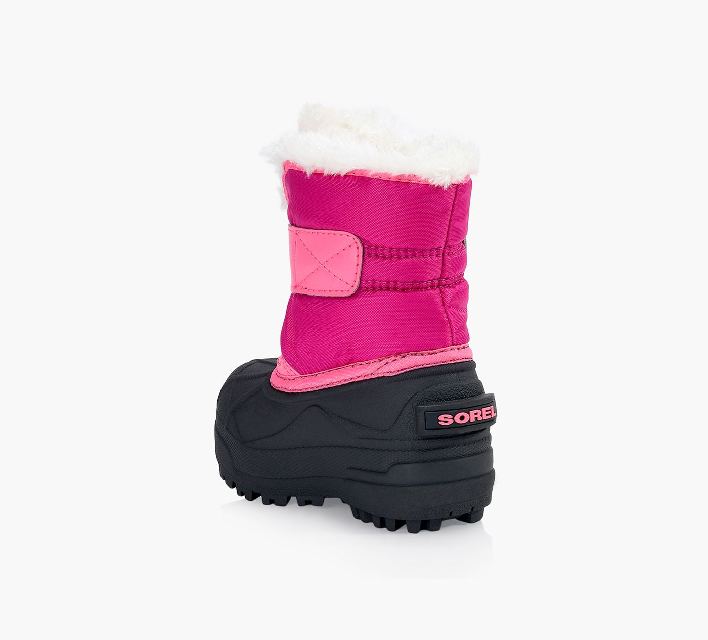 SOREL SNOWCOMMANDERBOTTESENFANTS en FUCHSIA vue 3