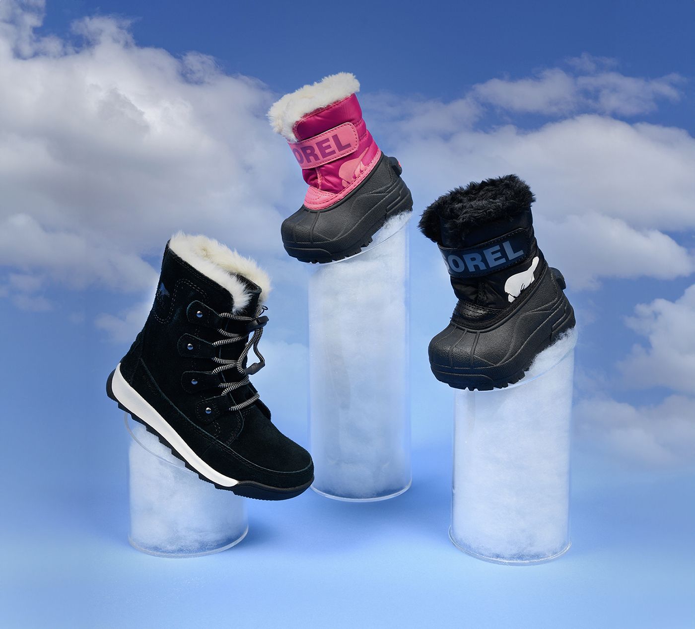SOREL SNOWCOMMANDERBOTTESENFANTS en NOIR vue 1c