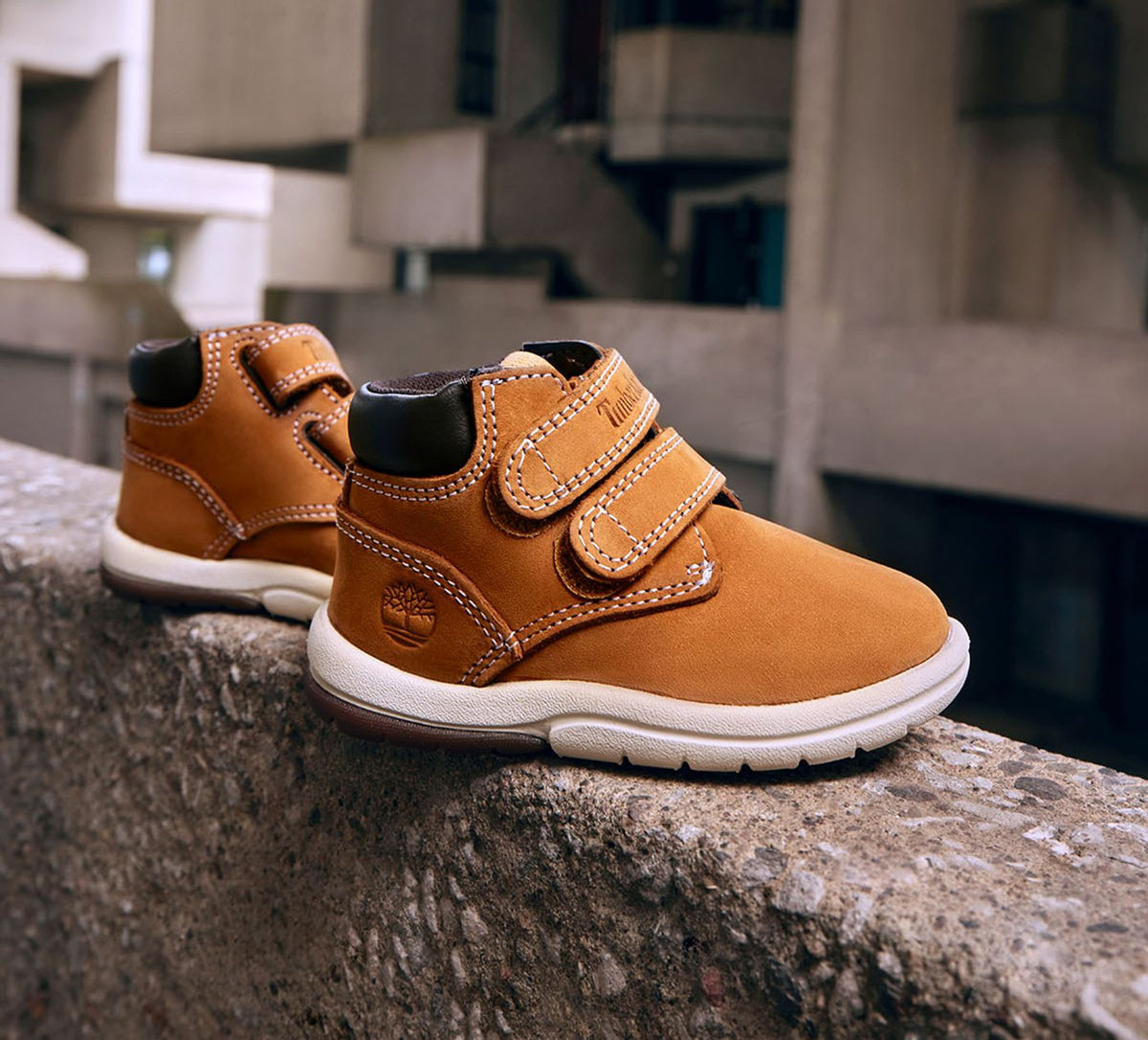 TIMBERLAND BOTTEATTACHEAUTOAGRIPPANTETODDLETRACKS en TAN vue 1c