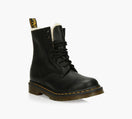 DR. MARTENS 1460SERENAFAUXFURLINEDLACEUP in BLACK view 2