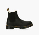 DR. MARTENS BOTTE2976LEONOREDOUBLEFAUSSEFOURRURE en NOIR