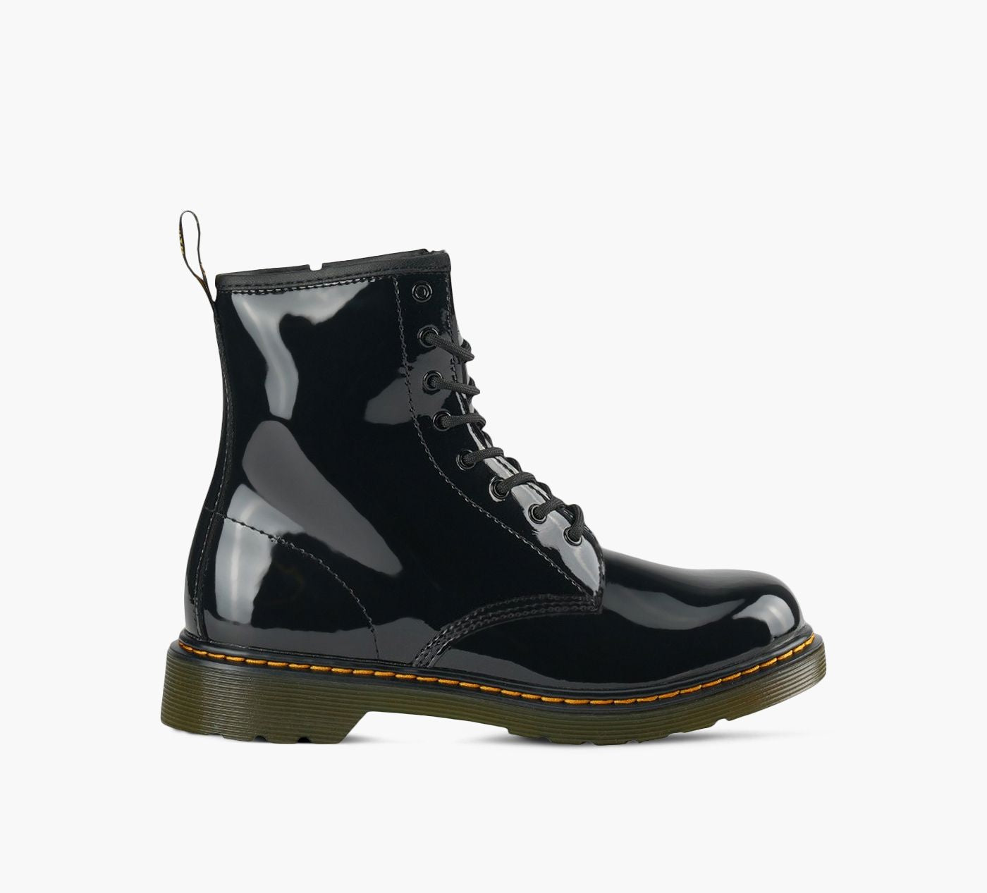 DR. MARTENS BOTTE1460VERNILAMPER en NOIR