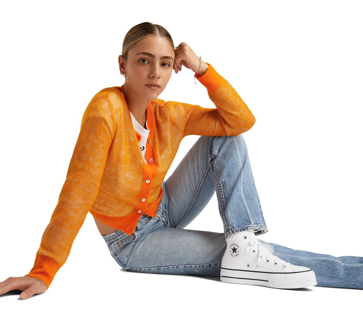 CONVERSE CHUCKTAYLORALLSTARLIFTPLATFORMHIGHTOP in WHITE view 7