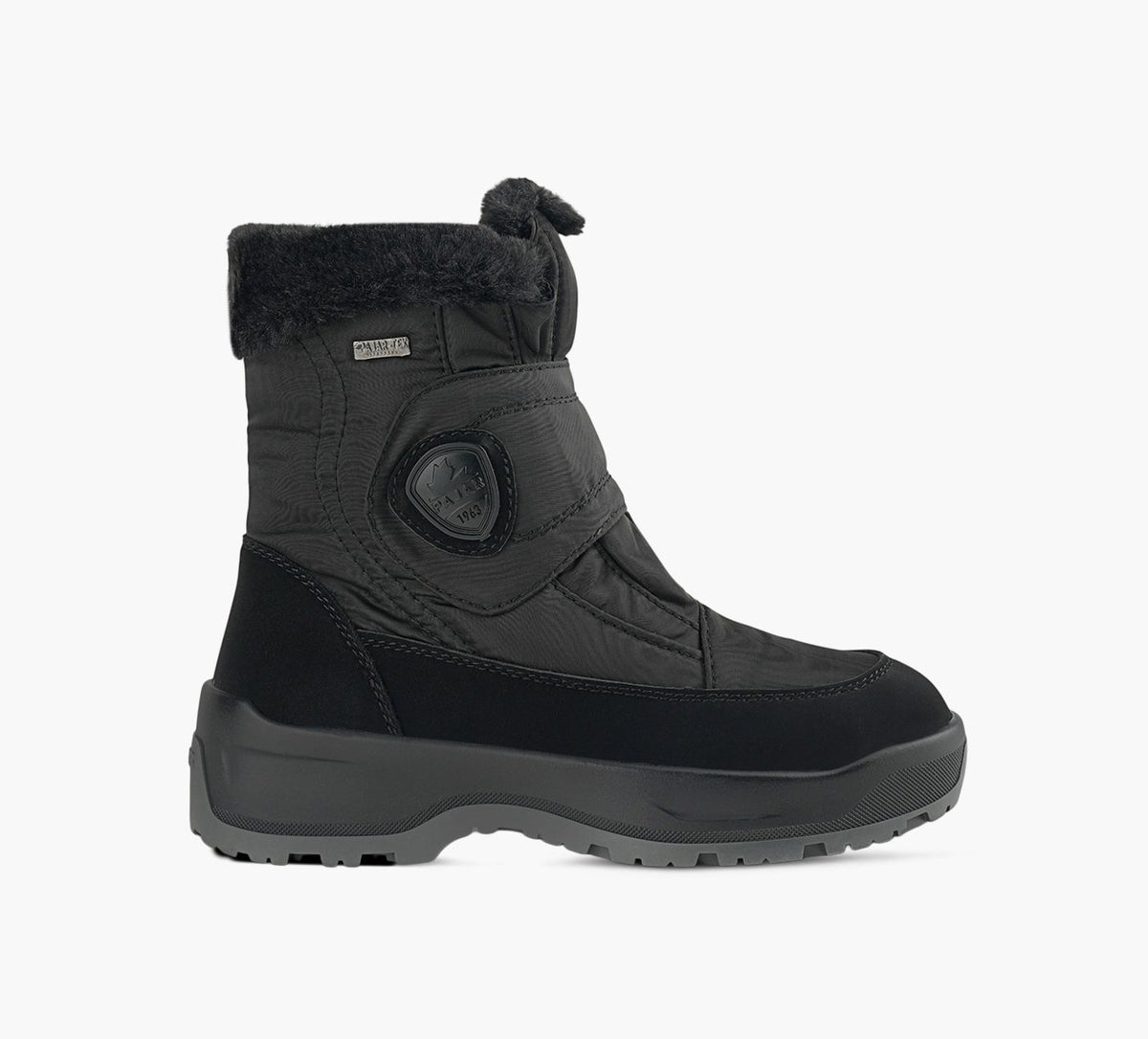 PAJAR MOSCOU30VELCROBOOTWITHICEGRIPPER in BLACK