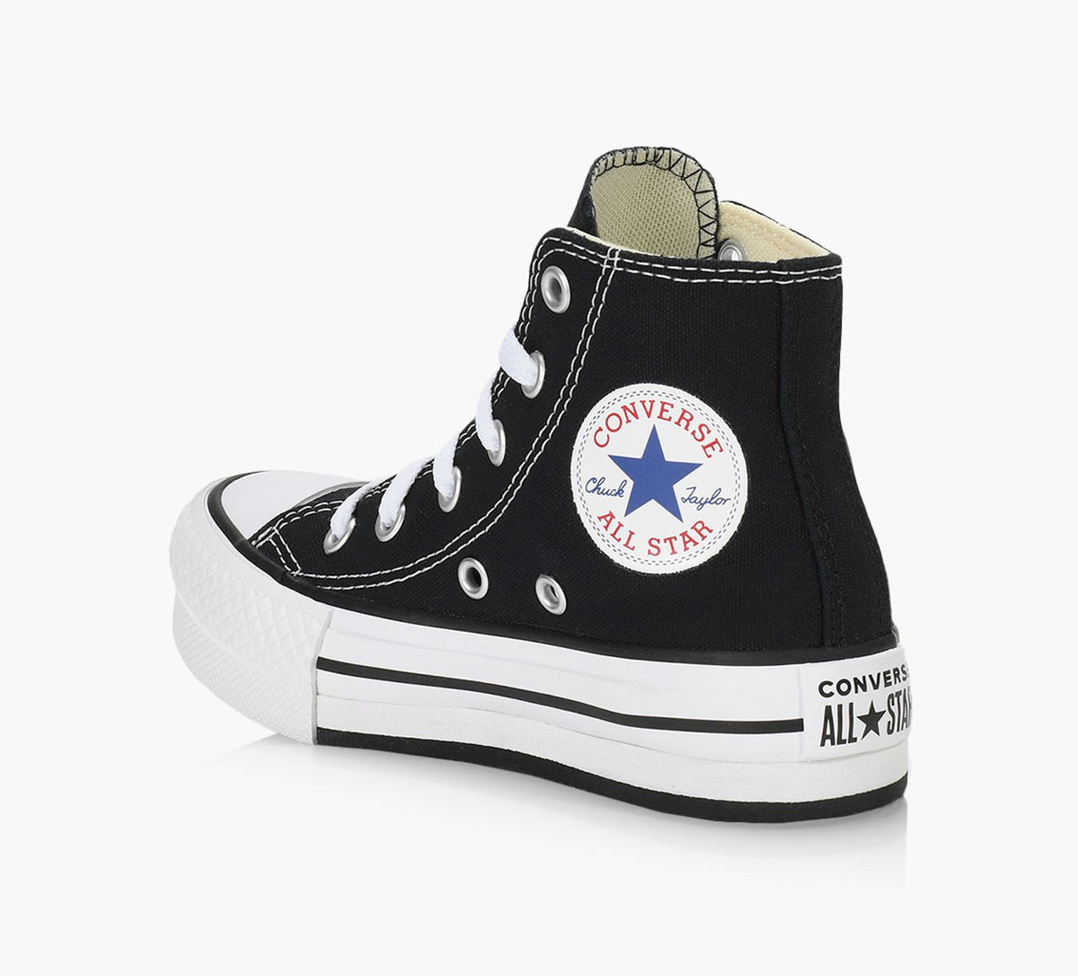 CONVERSE CHUCKTAYLORALLSTAREVALIFTCANVASPLATFORM in BLACK view 3