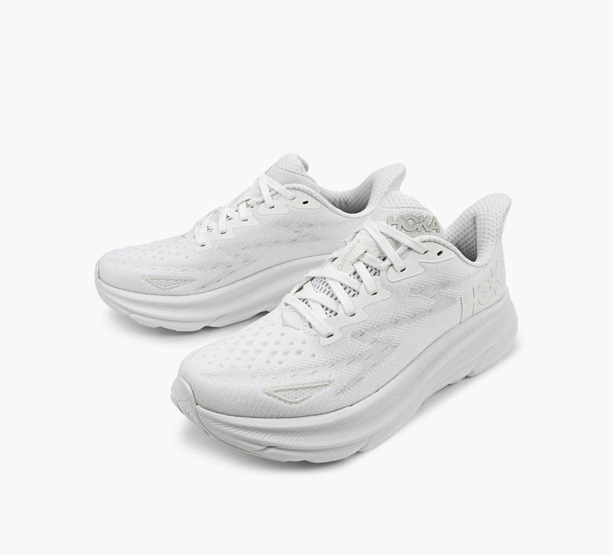 HOKA CLIFTON9 en BLANC vue 4