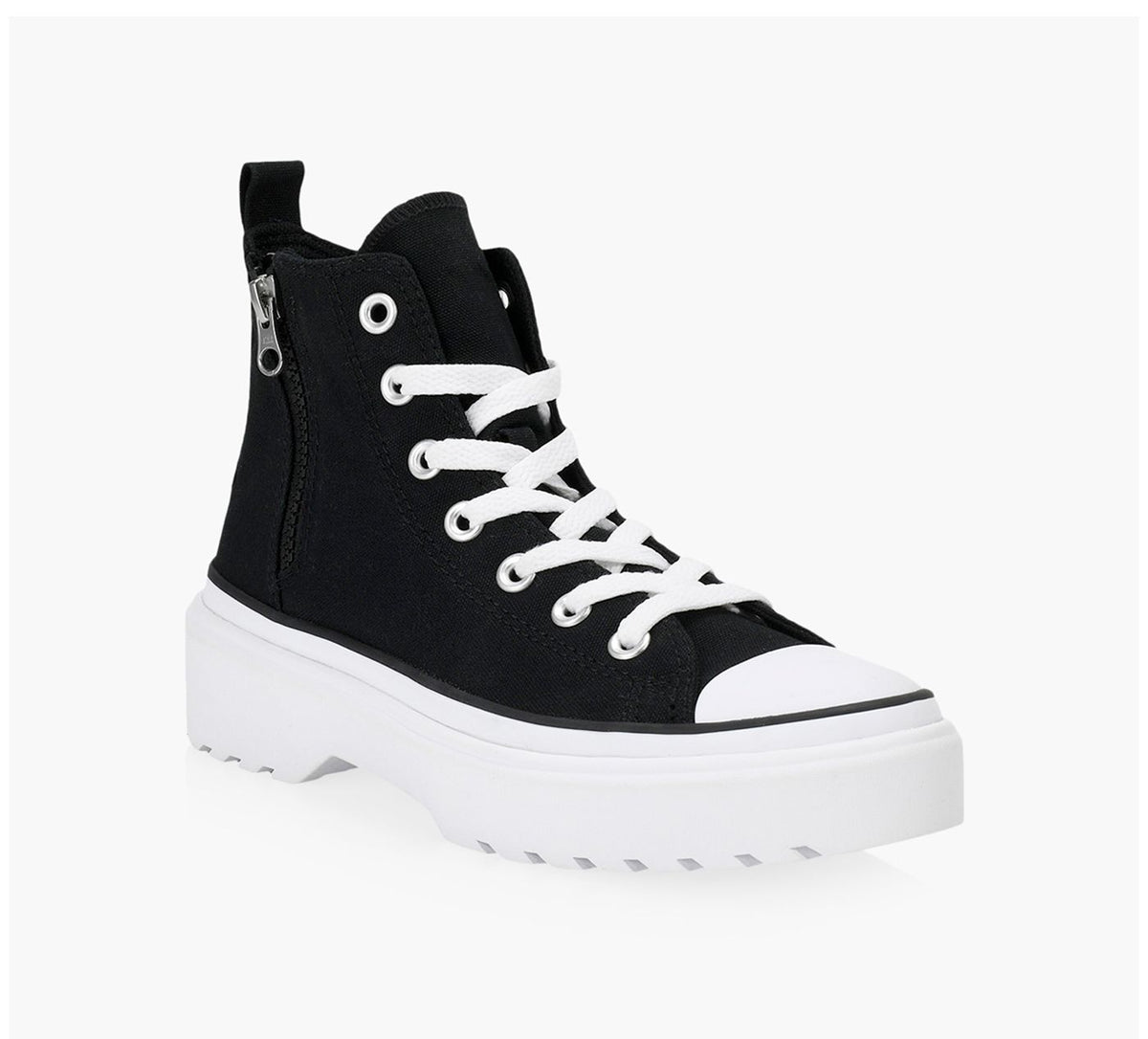 CONVERSE CHUCKTAYLORALLSTARLIFTPLATFORMECANVAS en NOIR vue 2