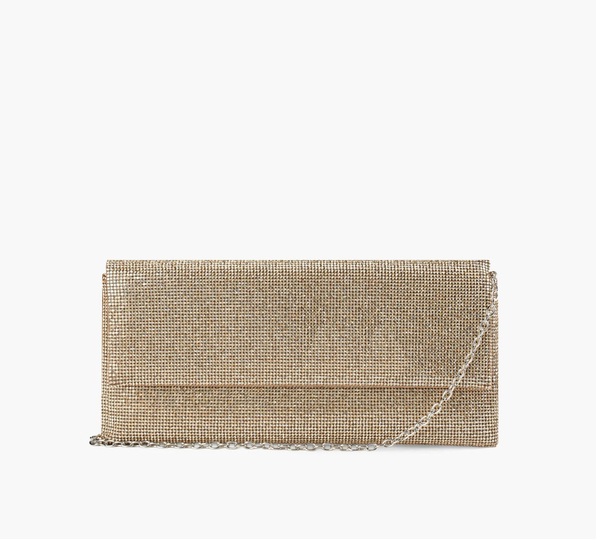 WISHBONE MADELYNCRYSTALCLUTCH in GOLD