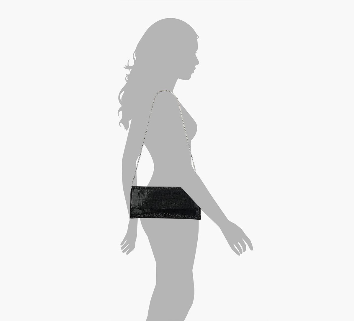 WISHBONE MADELYNCRYSTALCLUTCH in BLACK view 4