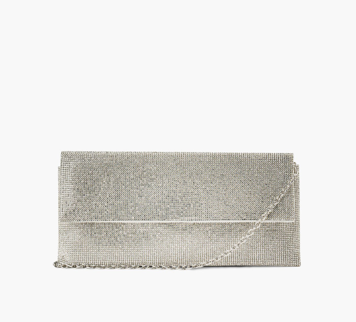 WISHBONE MADELYNCRYSTALCLUTCH in SILVER