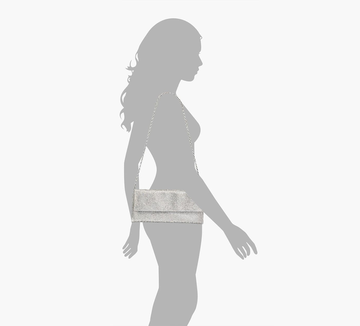 WISHBONE MADELYNCRYSTALCLUTCH in SILVER view 4