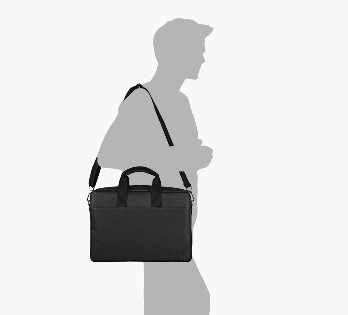 LACOSTE CLASSICCOMPUTERBAG in BLACK view 2