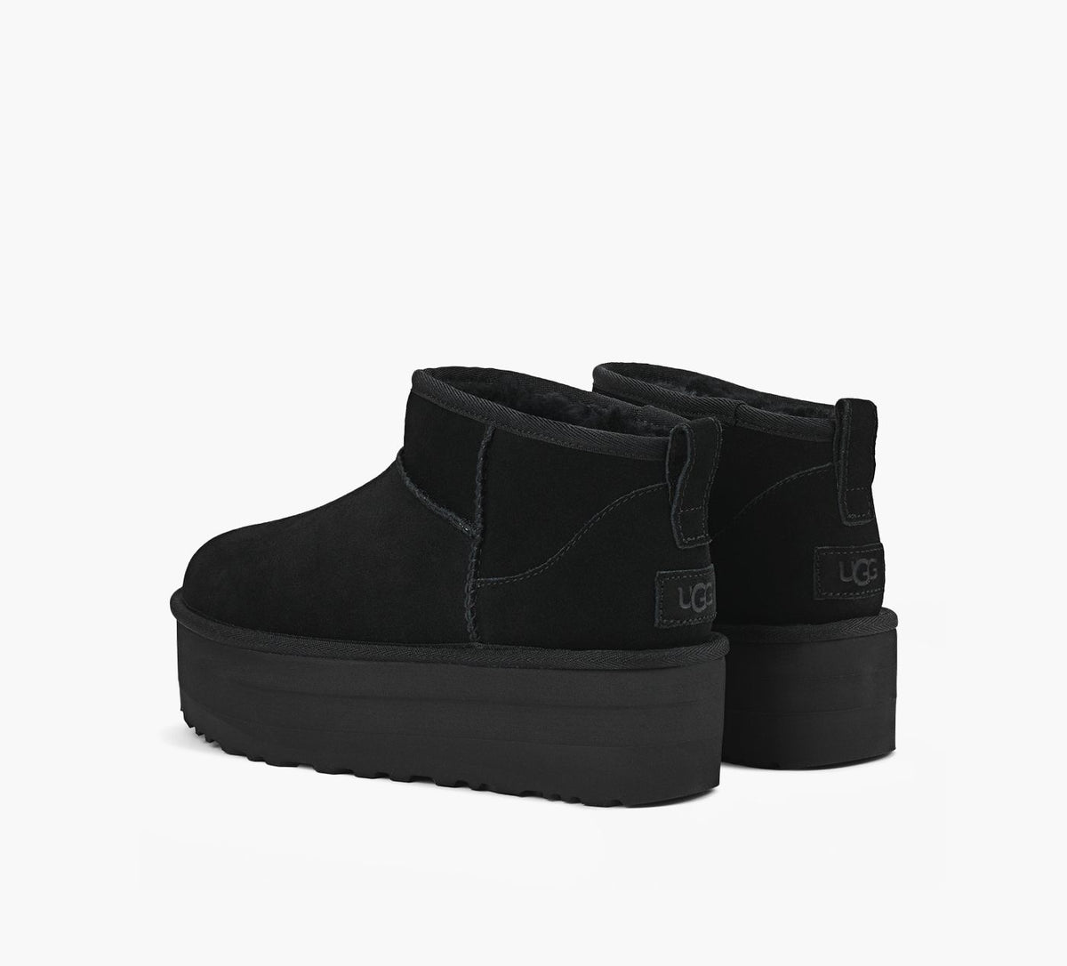 UGG CLASSICULTRAMINIPLATFORM in BLACK view 3
