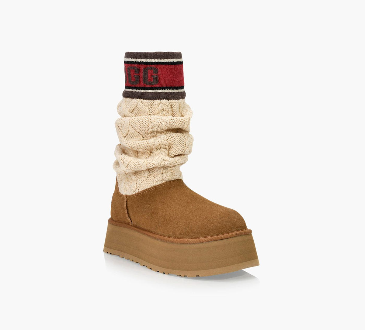 UGG CLASSICSWEATERLETTER in TAN view 2