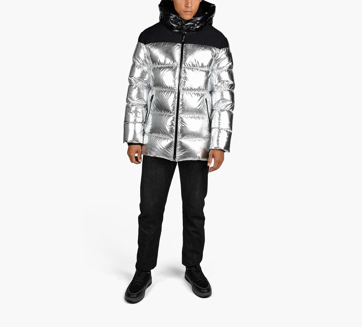 MOOSE KNUCKLES WOODLANDHILLSJACKETMETALLIC in SILVER view 4