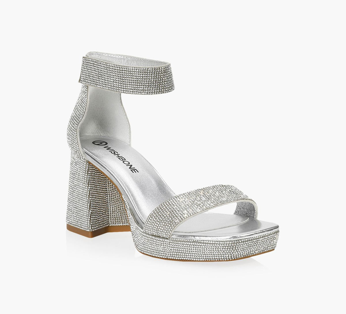 WISHBONE KIARACRYSTALHEEL in SILVER view 2