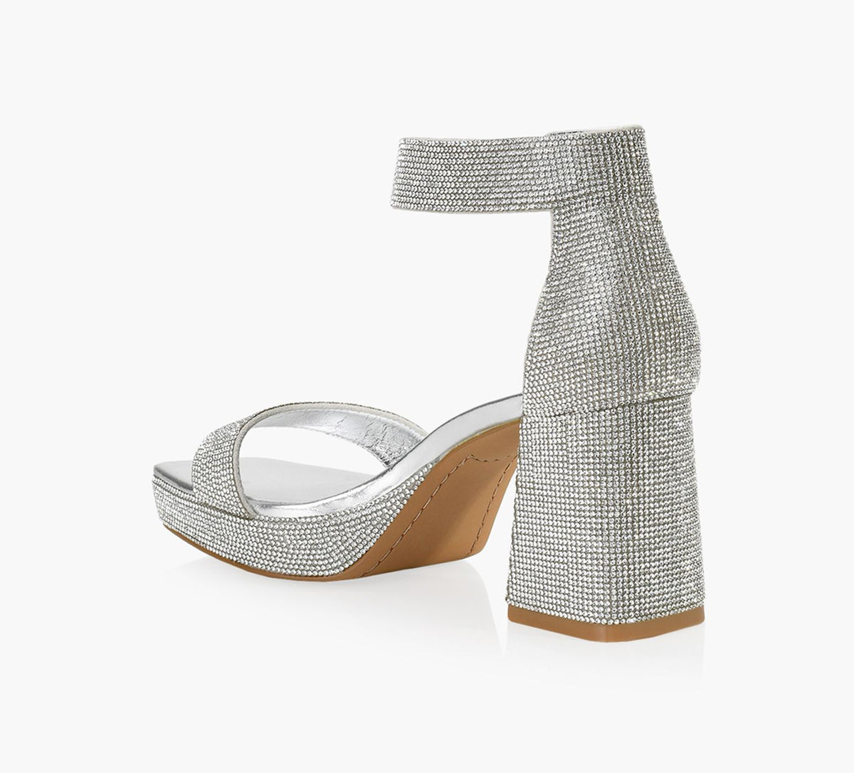 WISHBONE KIARACRYSTALHEEL in SILVER view 3