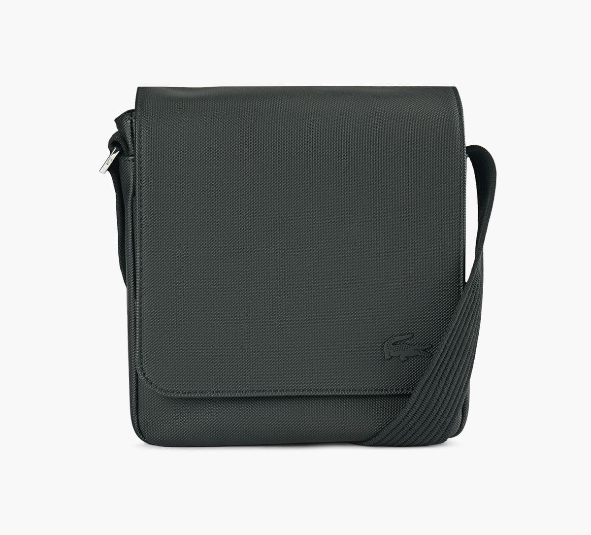 LACOSTE FLATCROSSOVERBAG in BLACK