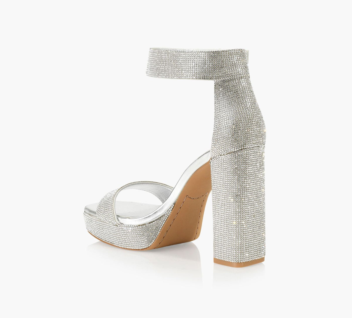 WISHBONE GINACRYSTALHEEL in SILVER view 3