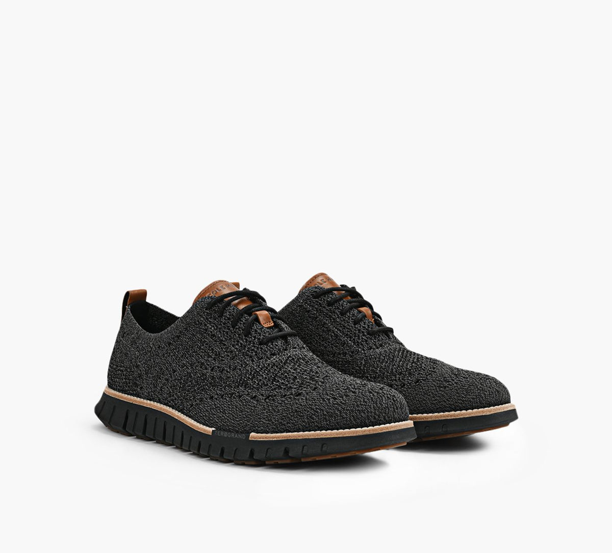 COLE HAAN ZEROGRANDREMASTEREDSTITCHLITEWINGTIP in BLACK view 2
