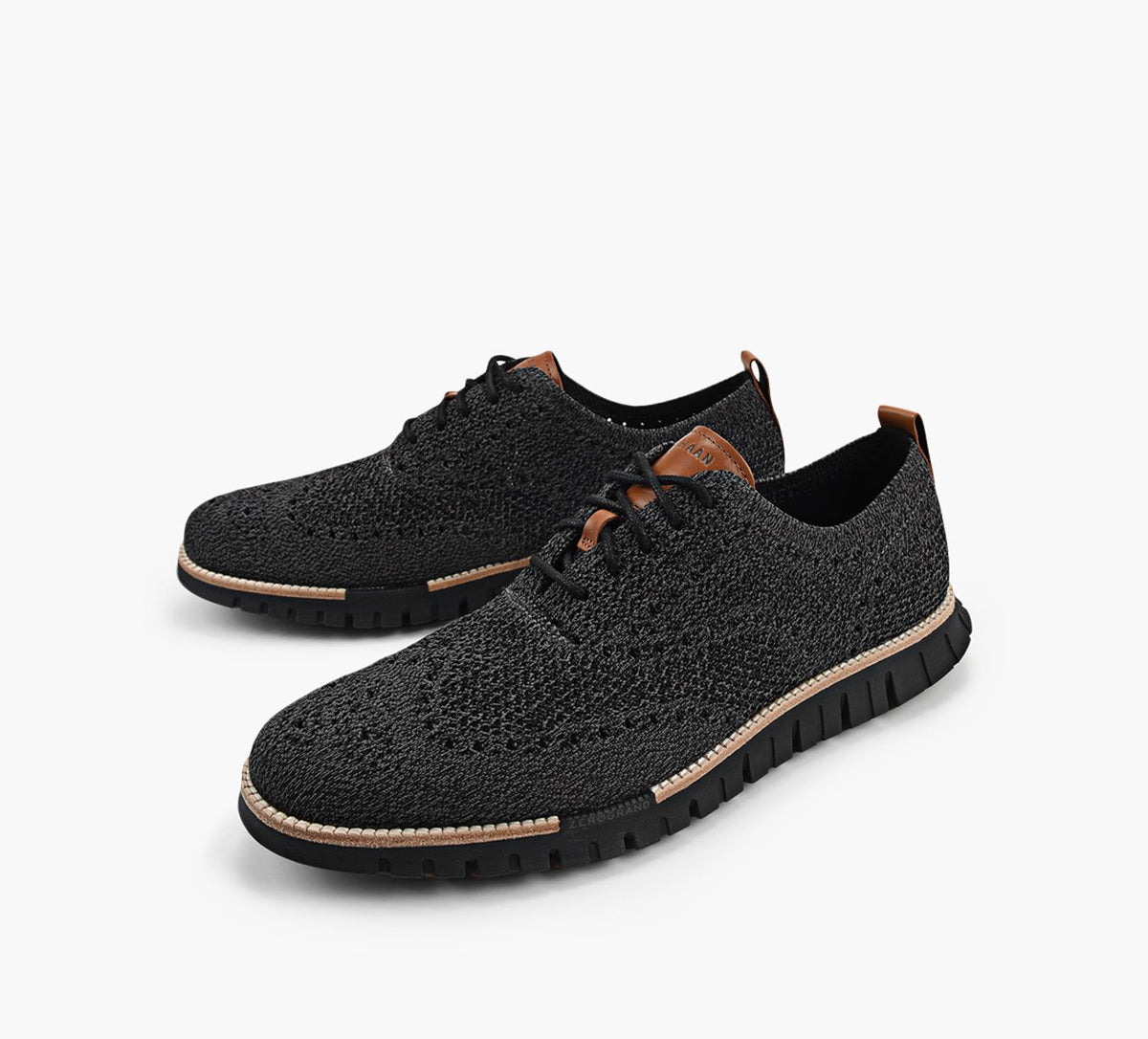 COLE HAAN ZEROGRANDREMASTEREDSTITCHLITEWINGTIP in BLACK view 4