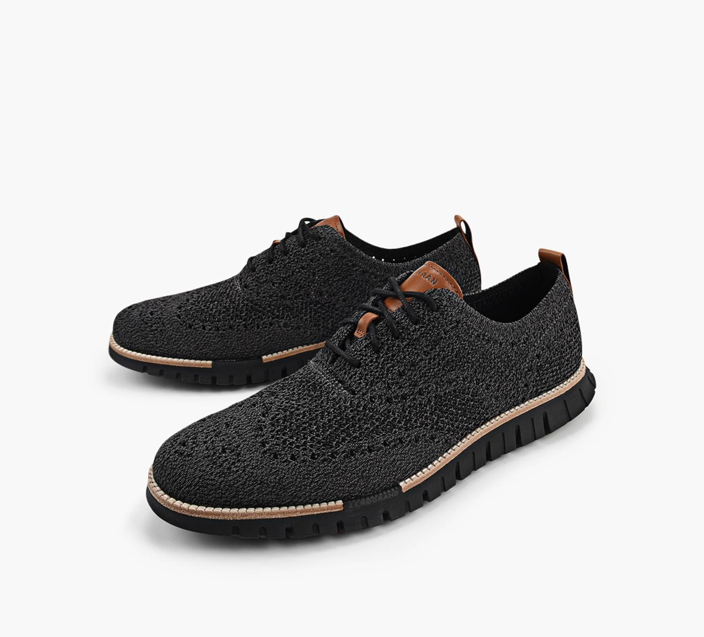 COLE HAAN ZEROGRANDREMASTEREDSTITCHLITEWINGTIP in BLACK view 4