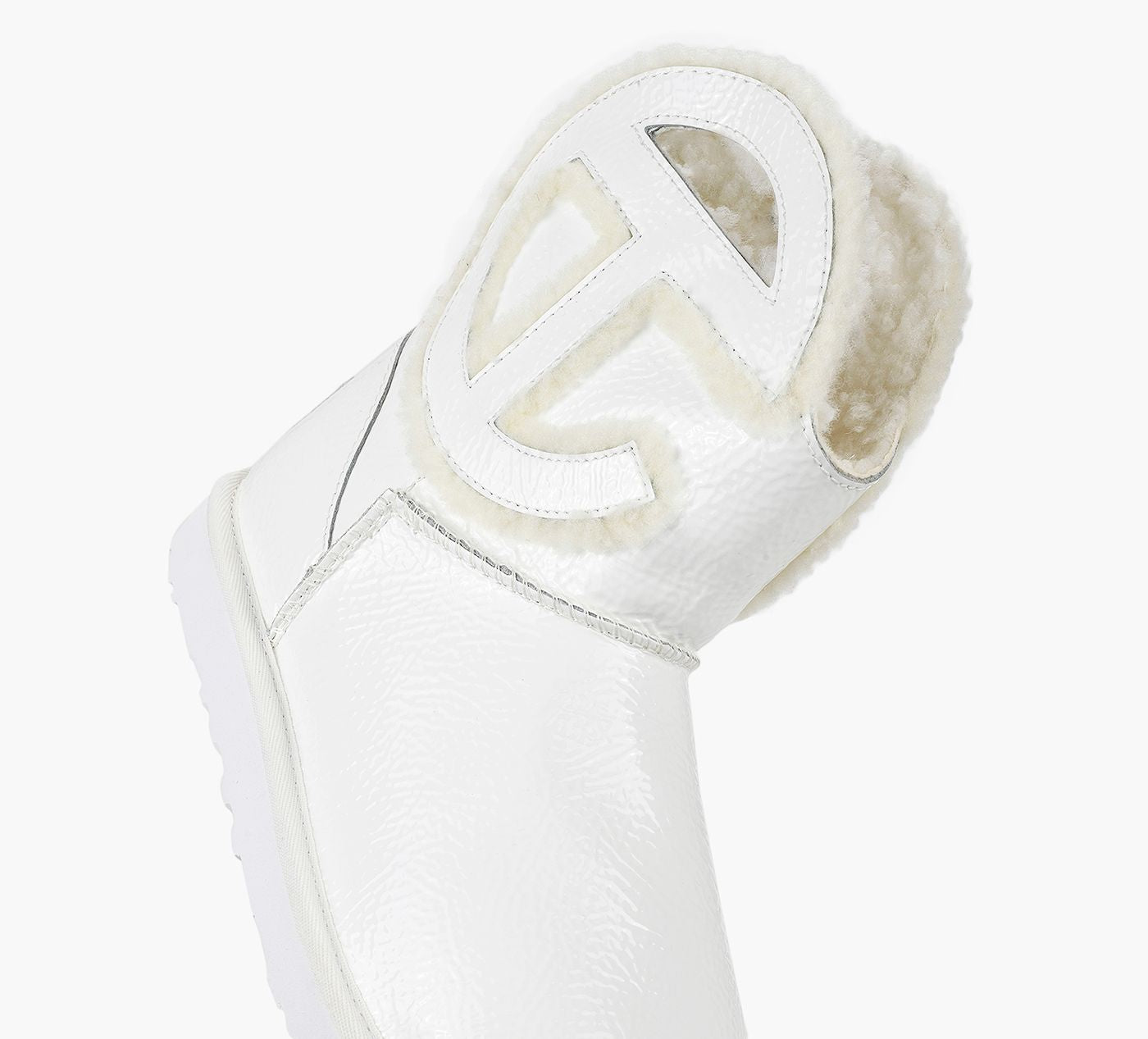 UGG BOTTEMINIFROISSEUGGXTELFAR en BLANC vue 1c