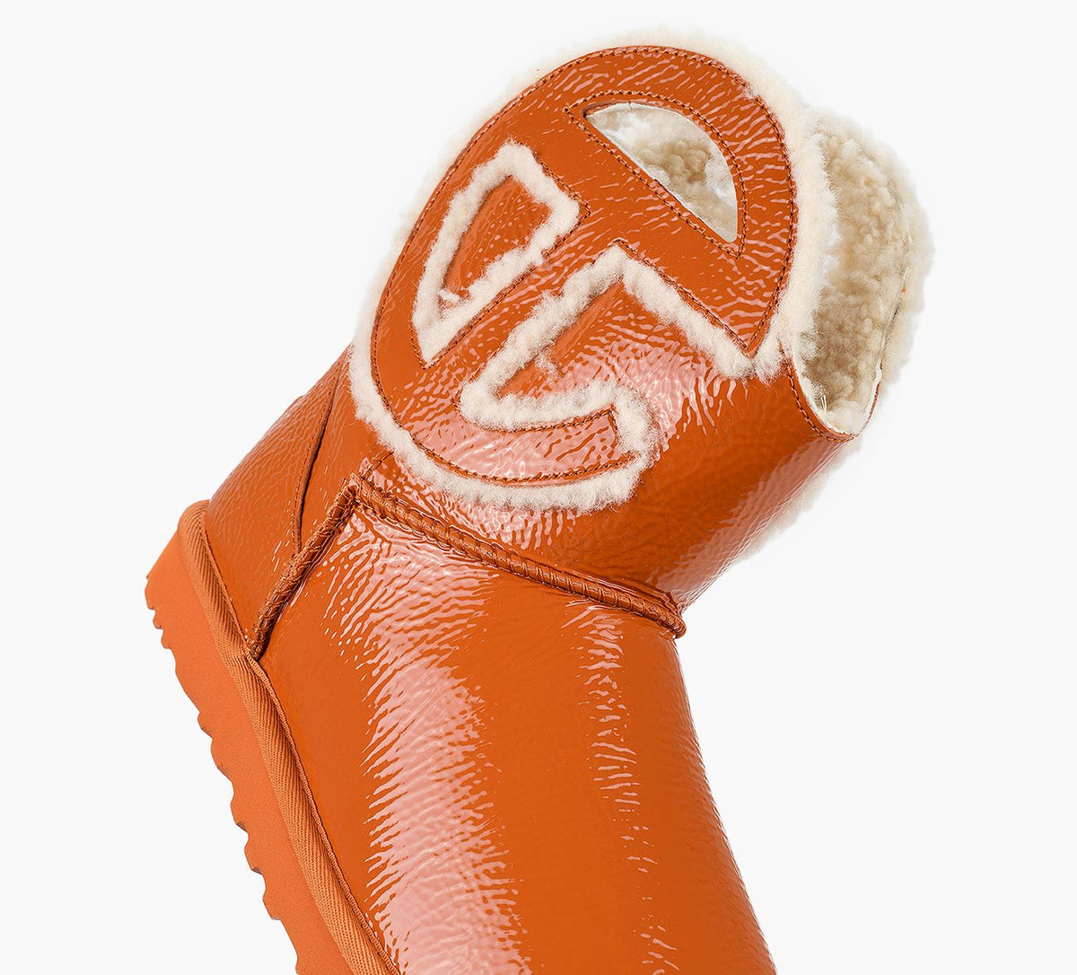 UGG BOTTEMINIFROISSEUGGXTELFAR en ORANGE vue 1c