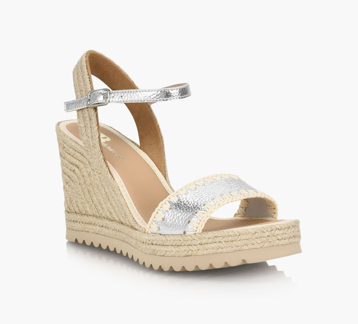 BROWNS CAPEWEDGESANDAL in SILVER view 2