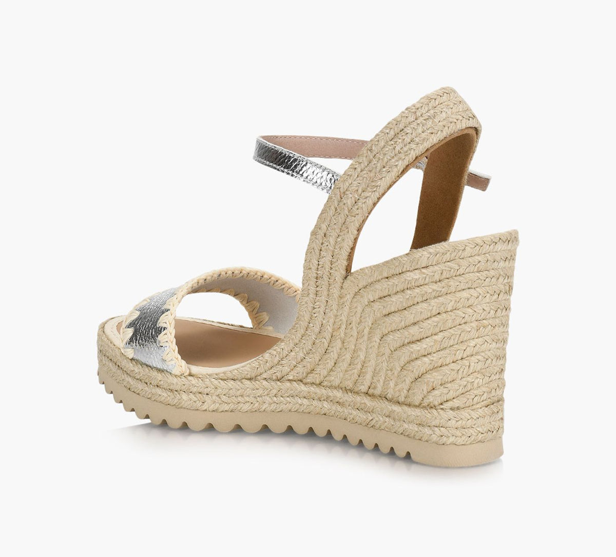 BROWNS CAPEWEDGESANDAL in SILVER view 3