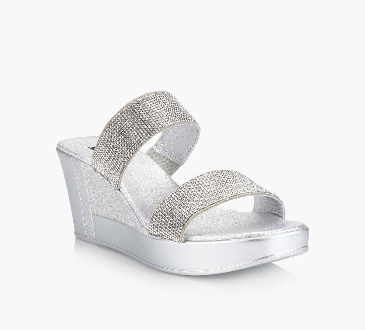BROWNS SUNDAYWEDGESANDAL in SILVER view 2