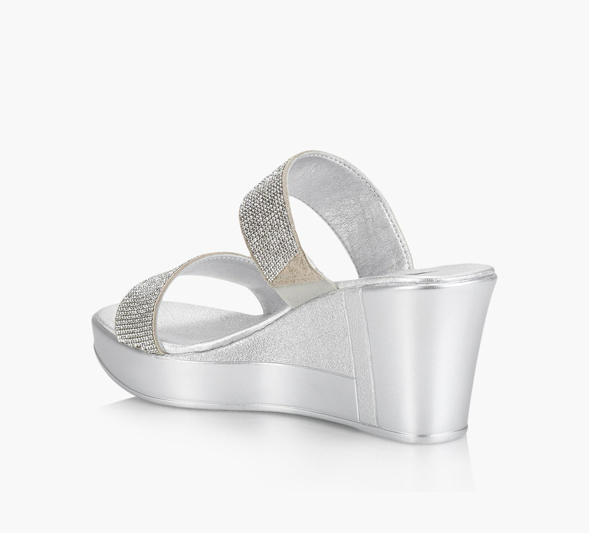 BROWNS SUNDAYWEDGESANDAL in SILVER view 3