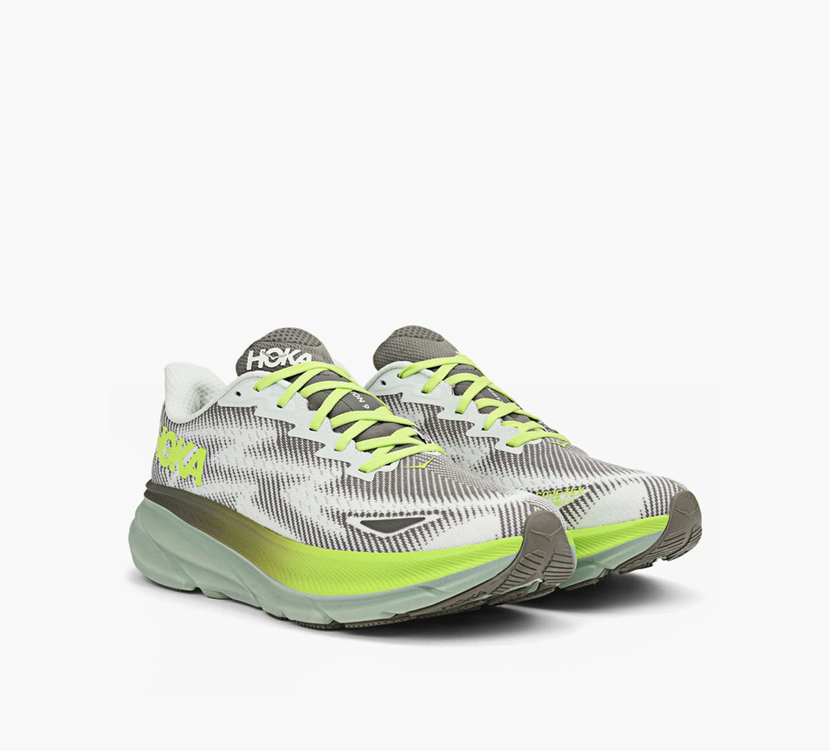 HOKA CLIFTON9GTX in SILVER view 2