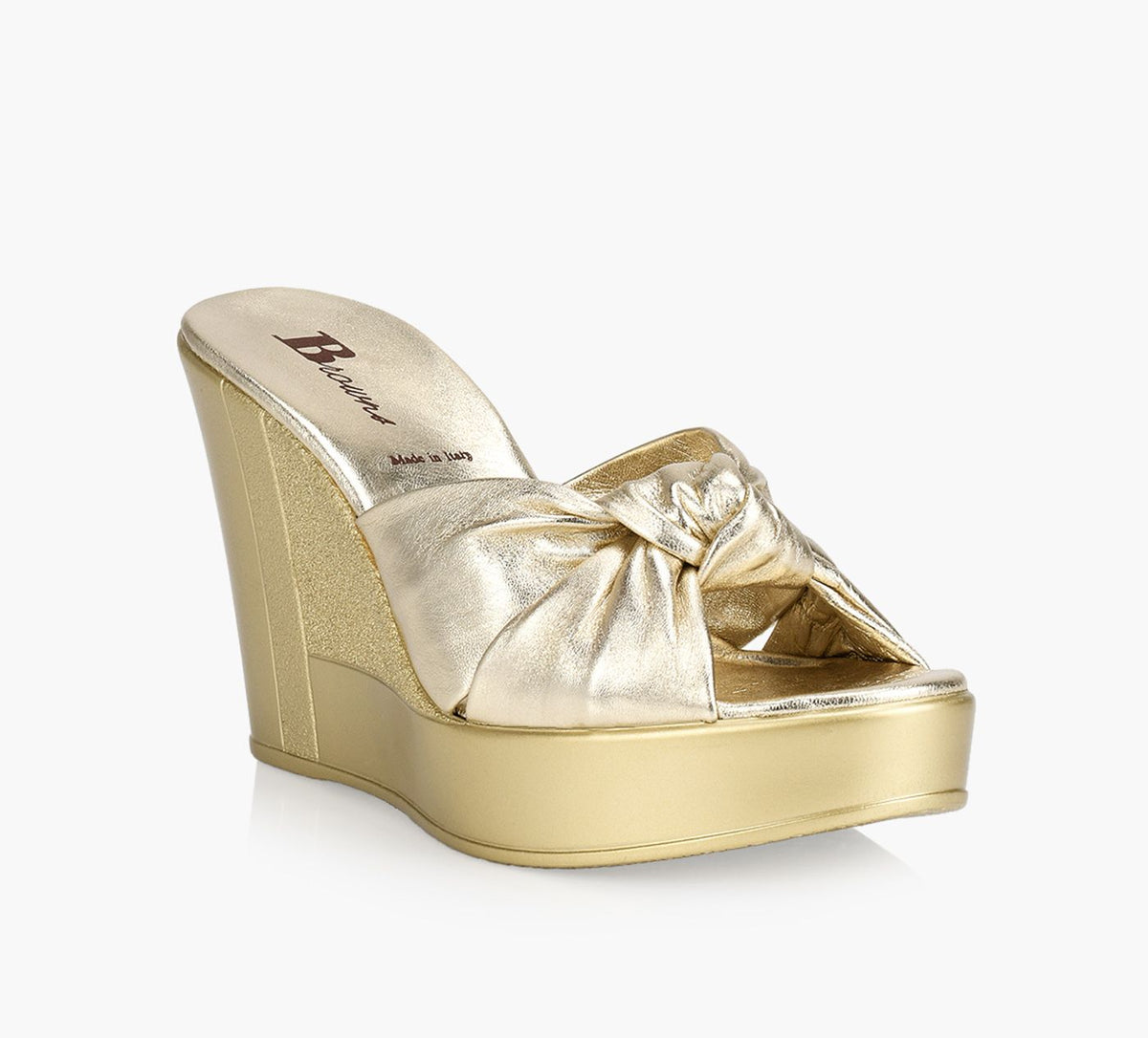 BROWNS WILDERWEDGESANDAL in GOLD view 2