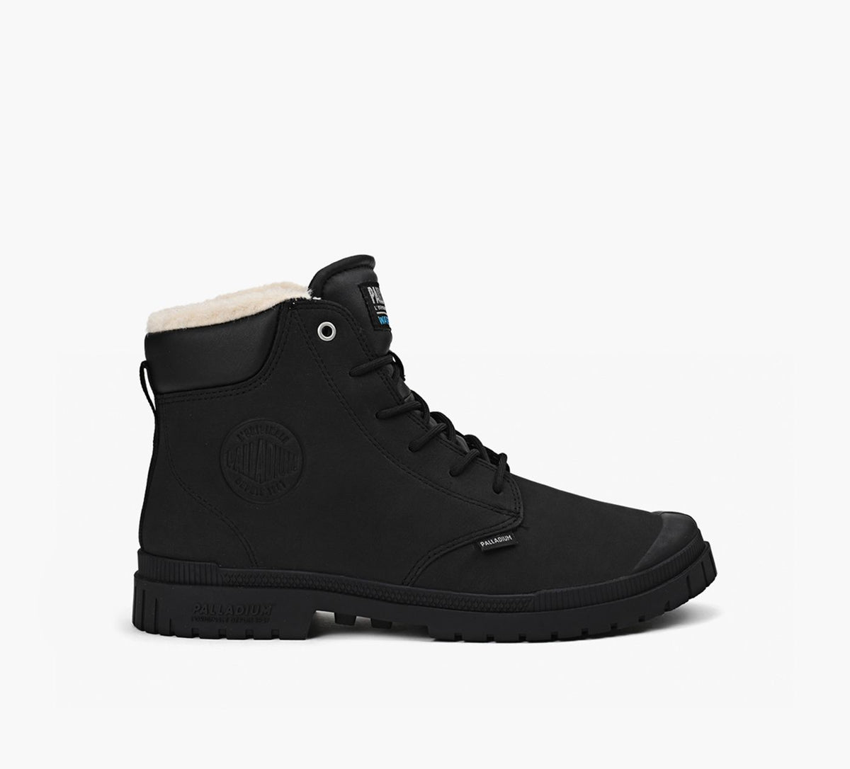 PALLADIUM SP20CUFFLEATHERWPWL in BLACK