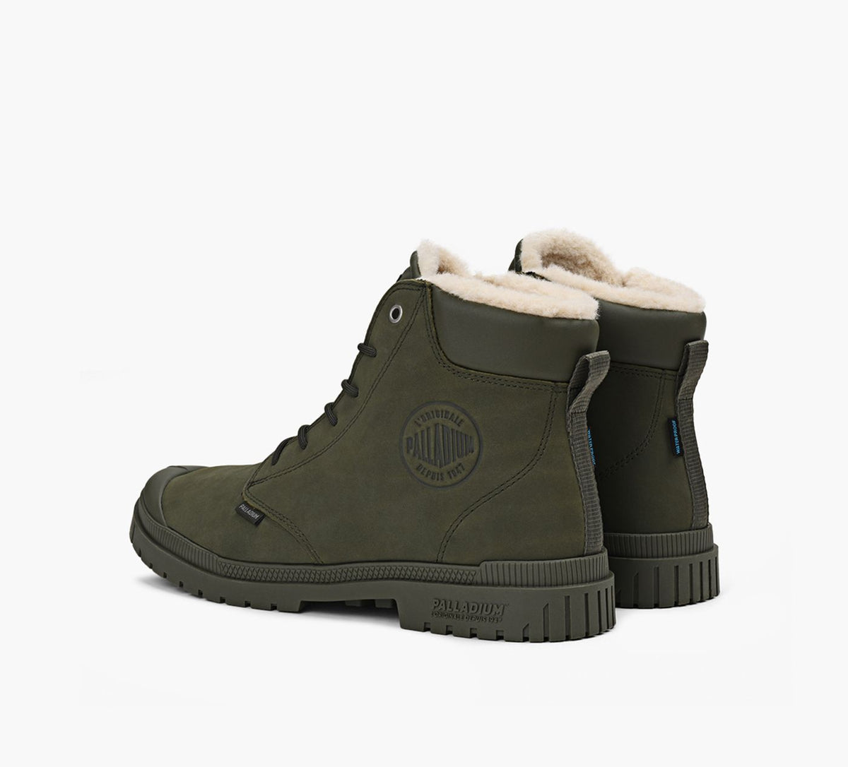 PALLADIUM SP20CUFFLEATHERWPWL in KHAKI view 3