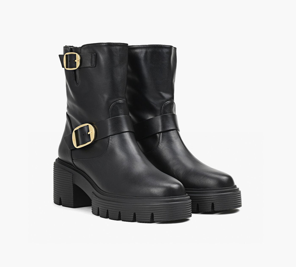 STUART WEITZMAN SOHOMOTOBOOTIE in BLACK view 2