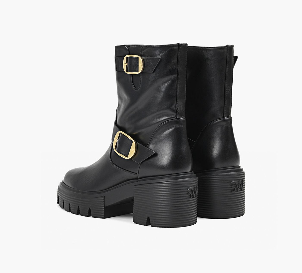 STUART WEITZMAN SOHOMOTOBOOTIE in BLACK view 3