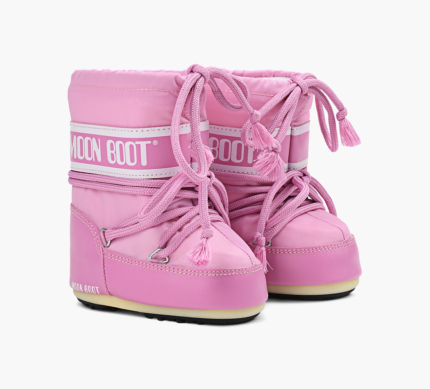 MOON BOOT BOTTEICONMINIENNYLON en ROSE PALE vue 2
