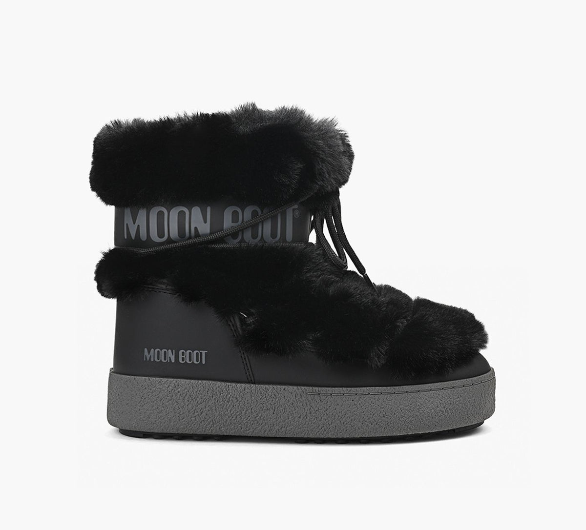 MOON BOOT LTRACKFAUXFUR in BLACK