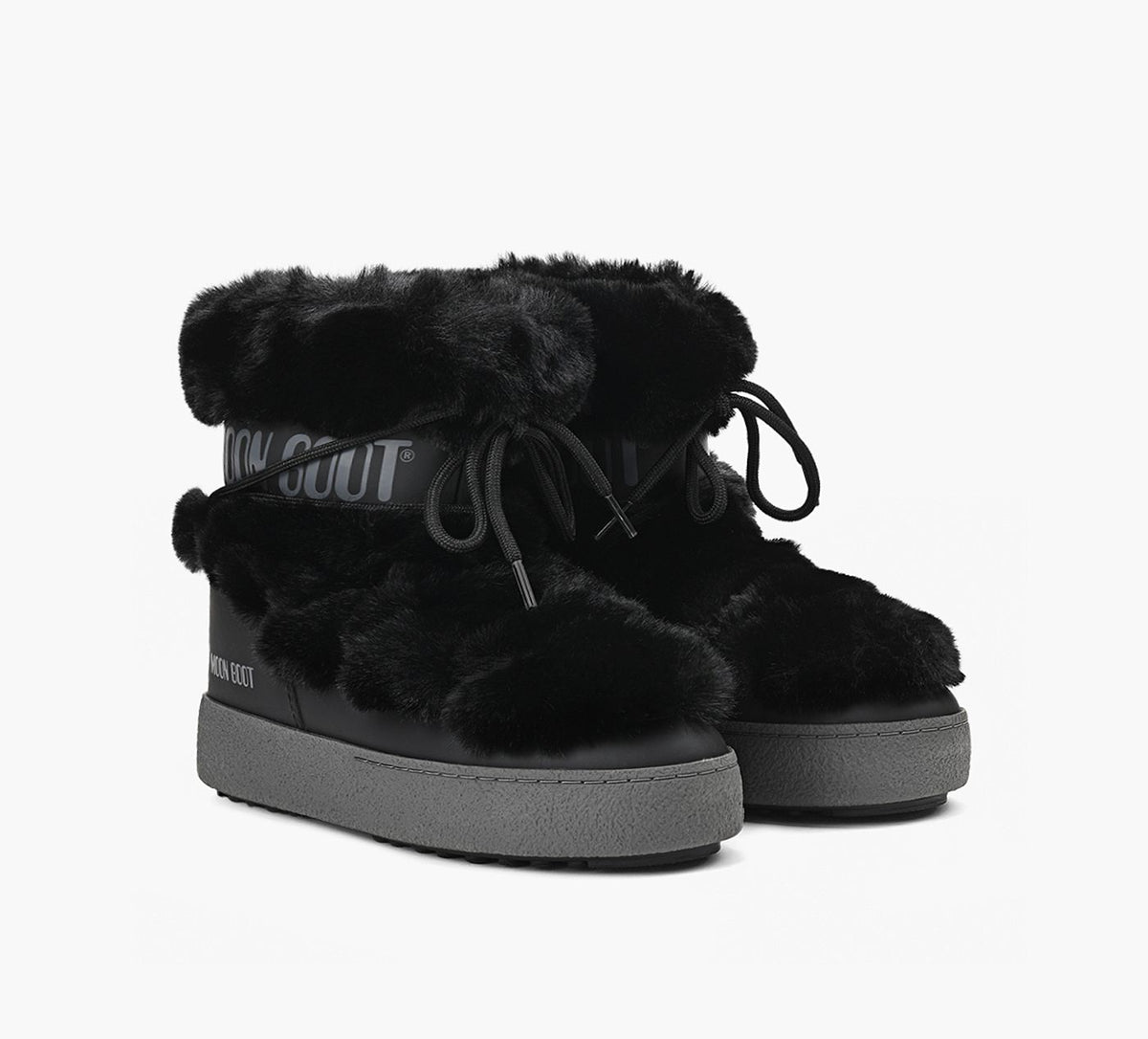 MOON BOOT LTRACKFAUXFUR in BLACK view 2