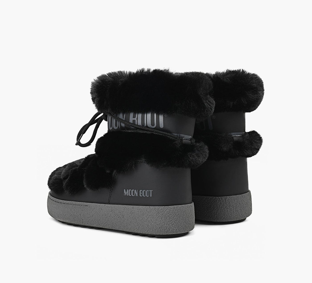 MOON BOOT LTRACKFAUXFUR in BLACK view 3