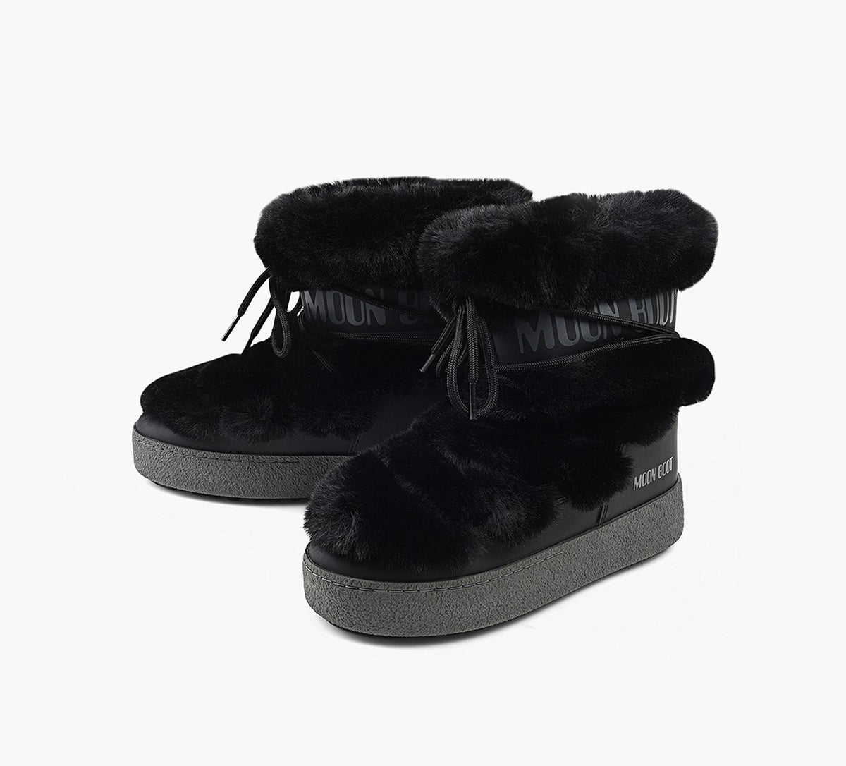 MOON BOOT LTRACKFAUXFUR in BLACK view 4