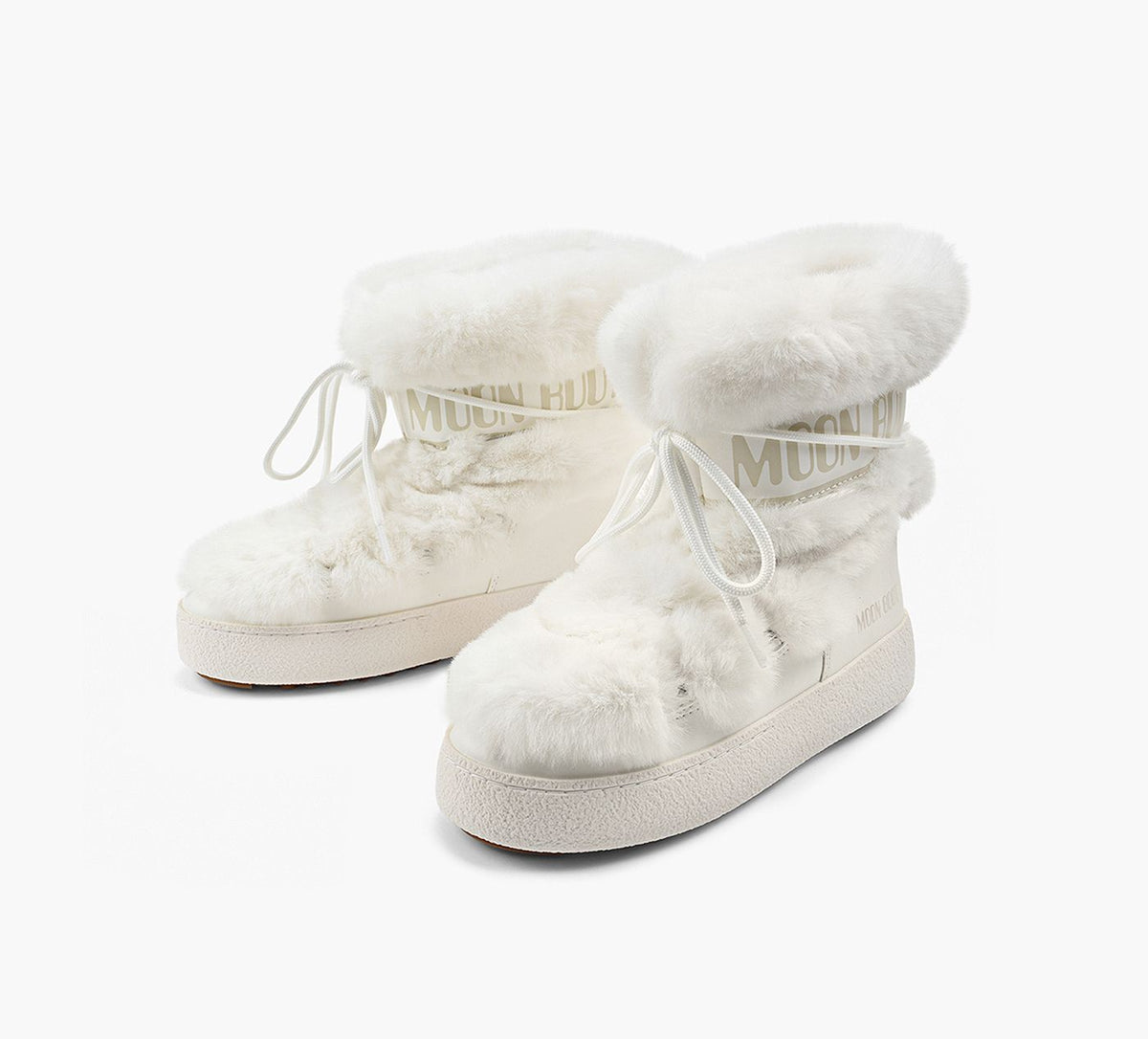 MOON BOOT BOTTELTRACKENFAUSSEFOURRURE en BLANC vue 4