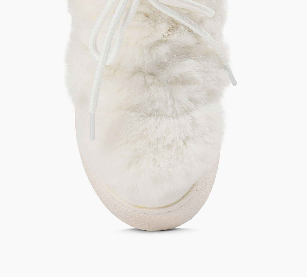 MOON BOOT BOTTELTRACKENFAUSSEFOURRURE en BLANC vue 1c