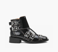 GANNI FEMININEBUCKLEBOOT in BLACK