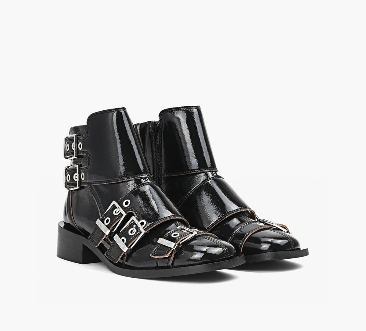 GANNI FEMININEBUCKLEBOOT in BLACK view 2