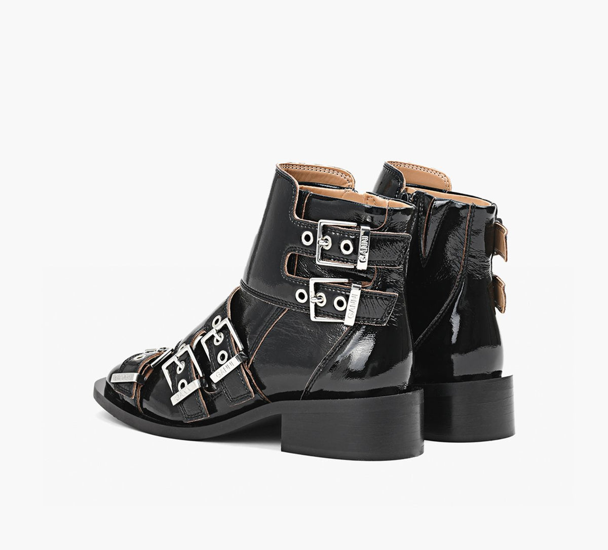 GANNI FEMININEBUCKLEBOOT in BLACK view 3